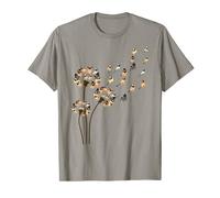 Flower Pug Dog Dandelion Funny Animals Lover T-Shirt