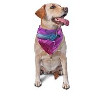 Flower Purple Butterfly Dog Bandana Pet Scarf Accessories for Small Medium Dogs Cats Photo Prop, Triangle Pet Bandanas Adjustable Puppy Bib Washable Dog Kerchief Puppy Neckerchief