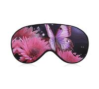 Flower Purple Butterfly Eye Mask Sleep Mask Eye Masks for Sleep Sleep Masks for Women Men Sleeping Mask Travel Eye Mask Sleep Mask Blackout Funny Sleep Mask Cute Sleep Mask