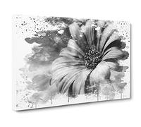 Flower Purple Daisy Vol.1 V4 Canvas Print | Gallery Wrapped 30mm Frame Wall Art | 24x16 inches | Ready to Hang | Modern Floral Picture | Living Room Bedroom Lounge Office