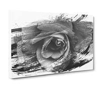 Flower Purple Rose Vol.3 V1 Canvas Print | Gallery Wrapped 30mm Frame Wall Art | 30x20 inches | Ready to Hang | Modern Floral Picture | Living Room Bedroom Lounge Office