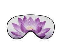 Flower Purple Sleep Mask for Women Men, Soft Eye Mask with Adjustable Strap for Sleeping, Light Blocking Travel Blindfold for Nap Comfortable Eye Cover for Home Office