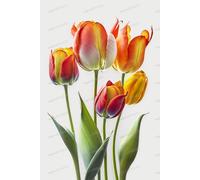 Flower Puzzle for Adults Beginners - Vibrant Tulips Jigsaw Puzzles - DIY Puzzle with Letters On Back - Comes with A Poster, Decompression Toys Gift & Bathroom Decor_300pcs