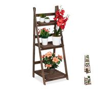 Flower rack Wooden Plant Stand Compact Folding Plant Ladder Folding Plant Holder