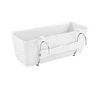 Flower Railing Box Planter Pot 2 Sizes 3 Colours w Hooks Balcony Garden Window