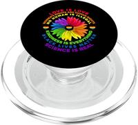 Flower Rainbow Human Black Lives Rights Science LGBT Pride PopSockets PopGrip for MagSafe