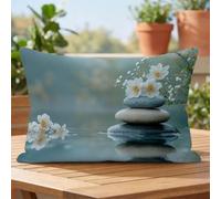 Flower Rectangle Waterproof Linen Cushion Covers 40x70cm Set of 1 kdd-9671