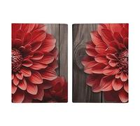 Flower Red Dahlia Leather Passport Holder Covers Case Minimalist Passport Sleeve Travel Wallet Passport Book Holders for Women Men, style, 20.3x13.8cm