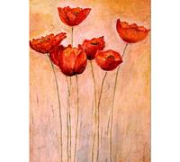 Flower Red Poppies Painting Art Print Poster Wall Decor