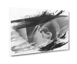 Flower Red Rose Vol.7 V1 Canvas Print | Gallery Wrapped 30mm Frame Wall Art | 24x16 inches | Ready to Hang | Modern Floral Picture | Living Room Bedroom Lounge Office