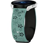 Flower Replacement Band for Huawei Watch 5 46mm/4/3/3Pro, 22mm Sport Bracelet Silicone Watch Strap for Huawei Watch GT 6 Pro 46mm/6/GT 5/5Pro/4/3/3Pro/2/2e/2Pro