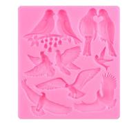 Flower Resin Molds,11.5x12.7cm Bird Fondant Silicone Mold Eagle Cake Decorating Cupcake Topper Candy Chocolate Clay Moulds