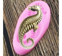 Flower Resin Molds,7.4x2.3cm 3D Seahorse Cake Silicone Molds Fondant Cake Decorating Tools Kitchen Baking Clay Candy Chocolate Moulds