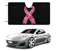 Flower Ribbon Canver Funny Car Windshield Sun Shade Collapsible Vehicle Front Window Visor Heat Insulation Cover 51"×28" 55"×30"
