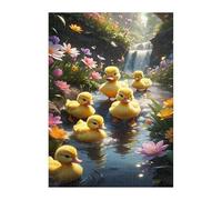 Flower River Ducks Jigsaw Puzzles for Adults 500, Fun Challenging Educational Games, Difficult Jigsaw Puzzles for Adults, Puzzle 500 Pieces