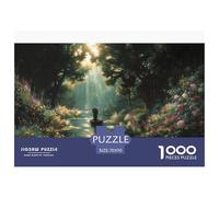 Flower River Puzzle Game 70x50cm/1000pcs, Divine Light - Stress-relief And Educational, Creative Home Decoration, Great Gift for Teenagers