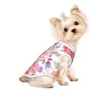 Flower Rose Butterfly Small Dog Pet Clothes, Breathable Lightweight Soft Vest, Exquisite Personality Appearance.Good Warmth Retention.