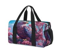 Flower Scenery Eagle Sports Duffel Bag Weekend Overnight Bag Tote Holdall Casual Travel Gym Duffel Bags for Kids Girls Boys Women Men