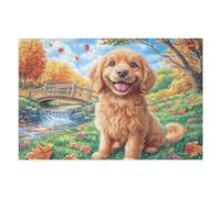 Flower Sea Cute German Shepherd 1000-piece Jigsaw Puzzle Bundle Family Puzzle Lovers Brain Training Mindful Activity Spring Rigid Cardboard 1000 PCS/75x50cm