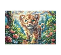 Flower Sea Lion 1000 Pc Classic Jigsaw Puzzle Puzzle for Adults Hard Challenging Hobby Home Decor Poster Eco Friendly Material 1000 PCS/75x50cm