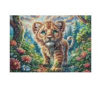 Flower Sea Lion 300 Pc Classic Jigsaw Puzzle Puzzle for Adults Hard Challenging Hobby Home Decor Poster High-grade Rigid Cardboard 300 PCS/40x28cm