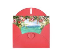 Flower Sea Rose Lily Exquisite Pearl Paper Holiday Cards, Birthday Cards, Suitable For Christmas, Valentine'S Day, Wedding Anniversary And Party Invitation Cards.