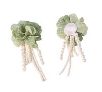 Flower Sew Brooch Trimmings Pearls Applique for Wedding Dress Curtain Scarf Do It Yourself Decorations Accessories Handmade Floral Pin
