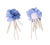 Flower Sew Brooch Trimmings Pearls Applique for Wedding Dress Curtain Scarf Do It Yourself Decorations Accessories Handmade Floral Pin