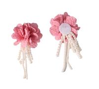 Flower Sew Brooch Trimmings Pearls Applique for Wedding Dress Curtain Scarf Do It Yourself Decorations Accessories Handmade Floral Pin