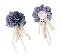 Flower Sew Brooch Trimmings Pearls Applique for Wedding Dress Curtain Scarf Do It Yourself Decorations Accessories Handmade Floral Pin