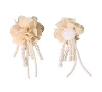 Flower Sew Brooch Trimmings Pearls Applique for Wedding Dress Curtain Scarf Do It Yourself Decorations Accessories Handmade Floral Pin
