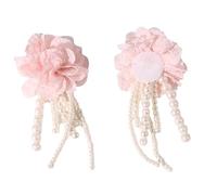 Flower Sew Brooch Trimmings Pearls Applique for Wedding Dress Curtain Scarf Do It Yourself Decorations Accessories Fabric Flower Brooch