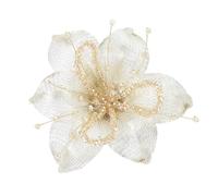 Flower Sewing Hair Clip Brooch Elegant Flower Beaded Sequined for Decoration Crystal Appliques Sew on Dress Do It Yourself Floral Decoration