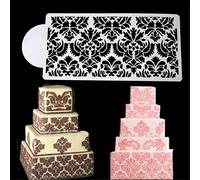 Flower Shape Cake Stencil,Cake Lace Stencil,Fondant Cake Side Brim Border Decoration Mould,Cake Template Mold,Wedding Cake Decorating Tools,Plastic Coffee Stencils,Sugar Sieve,Baking Tool