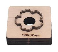 Flower Shape Cutting Die, Alloy Steel Hollow Stamping Cutter Mold with Birch Wood Plate, Precision Metal Punching Die for Leather Cardboard Plastic Craft DIY