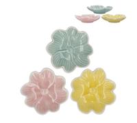 Flower Shape Dish 1x Pretty Decorative Nibbles Serving Kitchen Decor, Gift Idea, 1x Mini Floral Shaped Dish in Pastel Pink, Yellow or Blue - **Sold Individually** (Pink)