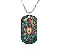 Flower Shape Pattern Personalized Necklace, Pendant Trendy Dainty Charm for Men Women, Memorial Necklace Family Christmas Birthday Anniversary Presents