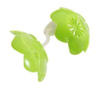 Flower Shape Plastic Wall Mounted Soap Dish with Drainage | Double Layer Ventilated Design, Stable Base, Green Finish, for Bathroom Sinkside Use and Renters