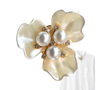 Flower Shape Shirt Decoration - 1.38 Inches Metal Flower Buttons | Exquisite Flowers Shape Pearl Brooch for Sawist's Fashion Designers Home Sewers Tailors Artists Clothing Wedding