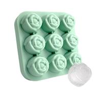 Flower Shape Silicone Mold - 9 Cavity Non-Stick Baking Shape,For Soap | For Making Candy, Ice Blocks, Glycerin Soaps, Candles And Crafts
