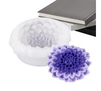 Flower Shape Silicone Mold - Handmade Floral Molds,Reusable Heat Resistant Silicone Molds For Handmade Soap And Candle Making