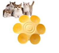 Flower Shaped Feeding Bowl - 6 Meal Kitten Bowl, Durable Cat Food Bowl, Slow Feeding, Portion Control, Healthy Nutrition Solution, Petal Design, Multi Cat Or