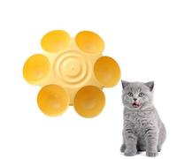 Flower Shaped Feeding Bowl, Flower Cat Bowl, Non-Slip Food-Safe 6 Grid Feeding Bow for Pets, Flower Shaped Cat Food Water Bowls, Multi-Cat Feeder Promotes a Bess