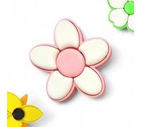 Flower Shaped Fidget Clicker Spinner, Mechanical Tactile Focus Tool, Sensory Relief Gadget, Rotating Petal Shell Design, Pocket Size Stress Device, Smooth Motion System (PetalTwirl Blossom)