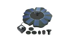 Flower Shaped Glass Solar Fountain - 3.5W Eco-Friendly No Battery Solar Water Pump with 6 Spray Nozzles, Best for Creating a Serene Bird Bath, Garden Pool & Patio Decor for UK Wildlife Lovers