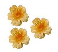 Flower Shaped Hair Clip, 3 Piece Non-Slip Hair Accessories | Hawaiian Style Claw Clips for Holidays - for Travel Vacation Summer Beach and
