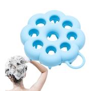 Flower Shaped Massager - Silicone Scrubber, Soft Brush | Hangable Multifunctional Shampoo Tool, Hotel Dormitory Bathroom Accessory, Gentle Massage Scrubber, Relaxing Care