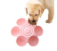 Flower Shaped Pet Bowl - 18cm 6-Meal Kitten Dish, Durable, Petals Design, Easy Clean Feeder | Indoor Cat Feeding Station for Multiple Cat's Promotes Health Digestion