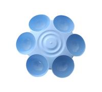 Flower Shaped Pet Bowl, 6-Meal Kitten Food Dish, Safe Smooth Petals Design, Non Slip Stable Base, Dog Bowl for Indoor Cat Feeding, Multiple Cats, Pastel Color, 13.78x13.78x4.33 Inches