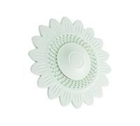 Flower Shaped Shield, Efficient Shower Drain Guard, 5.1x5.1 Inch Mesh with Suction Cup, Flexible Silicone Hair Trap, Sunflower Stopper with Petal Style, Sink Accessory for Bathroom & Kitchen